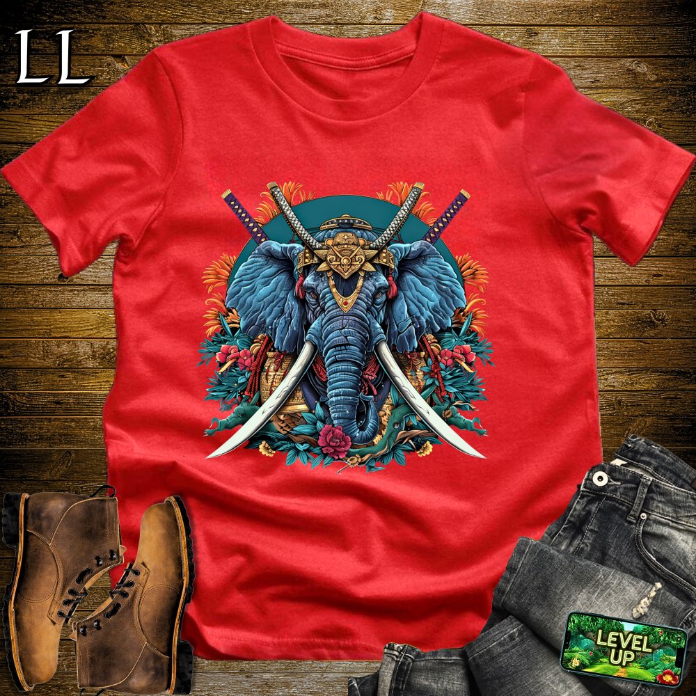 Elephant Samurai Softstyle Tee - Red - LegacyLayers