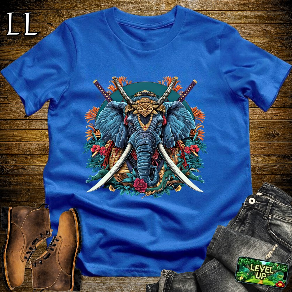 Elephant Samurai Softstyle Tee - Royal - LegacyLayers