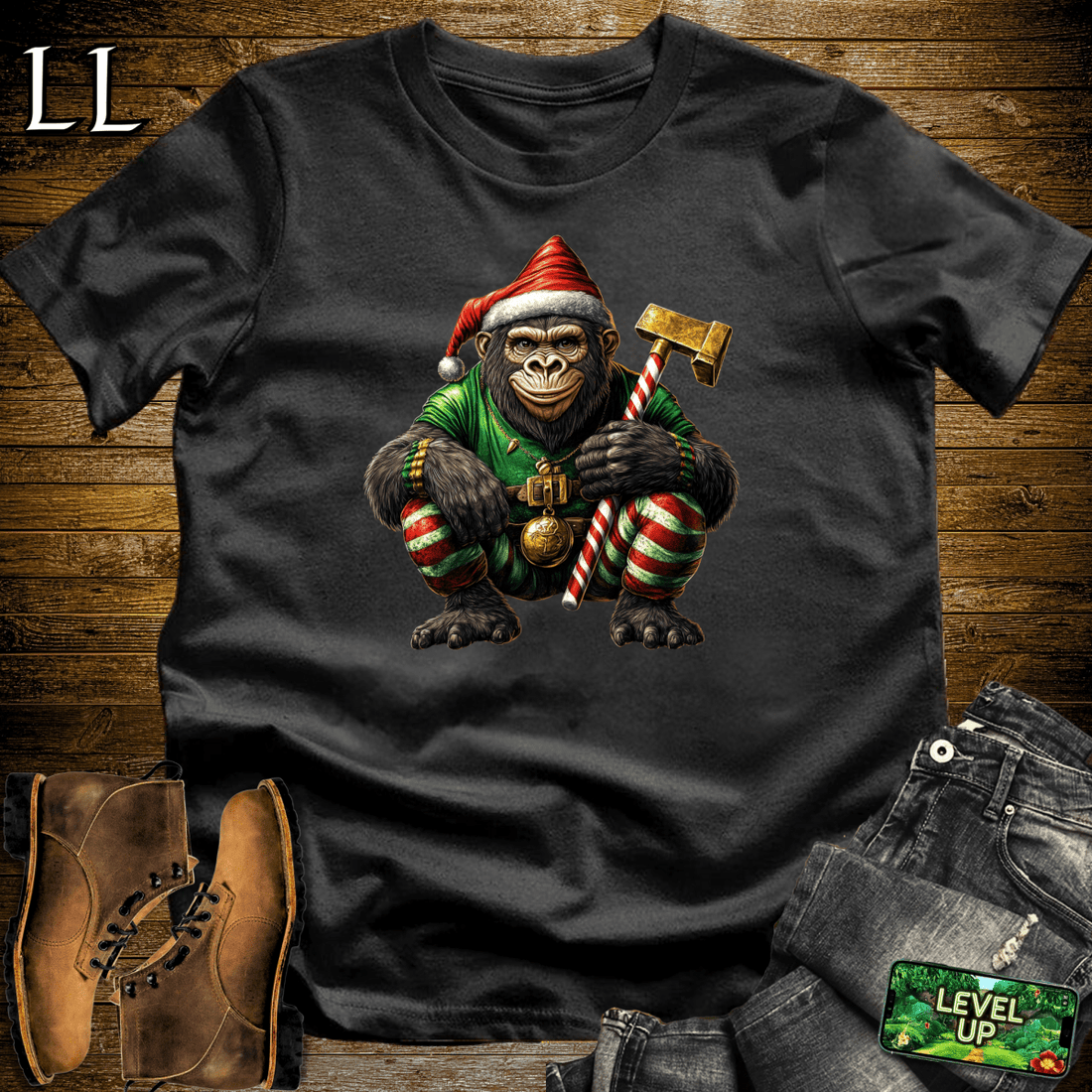 Elf Gorilla Softstyle Tee - Black - LegacyLayers