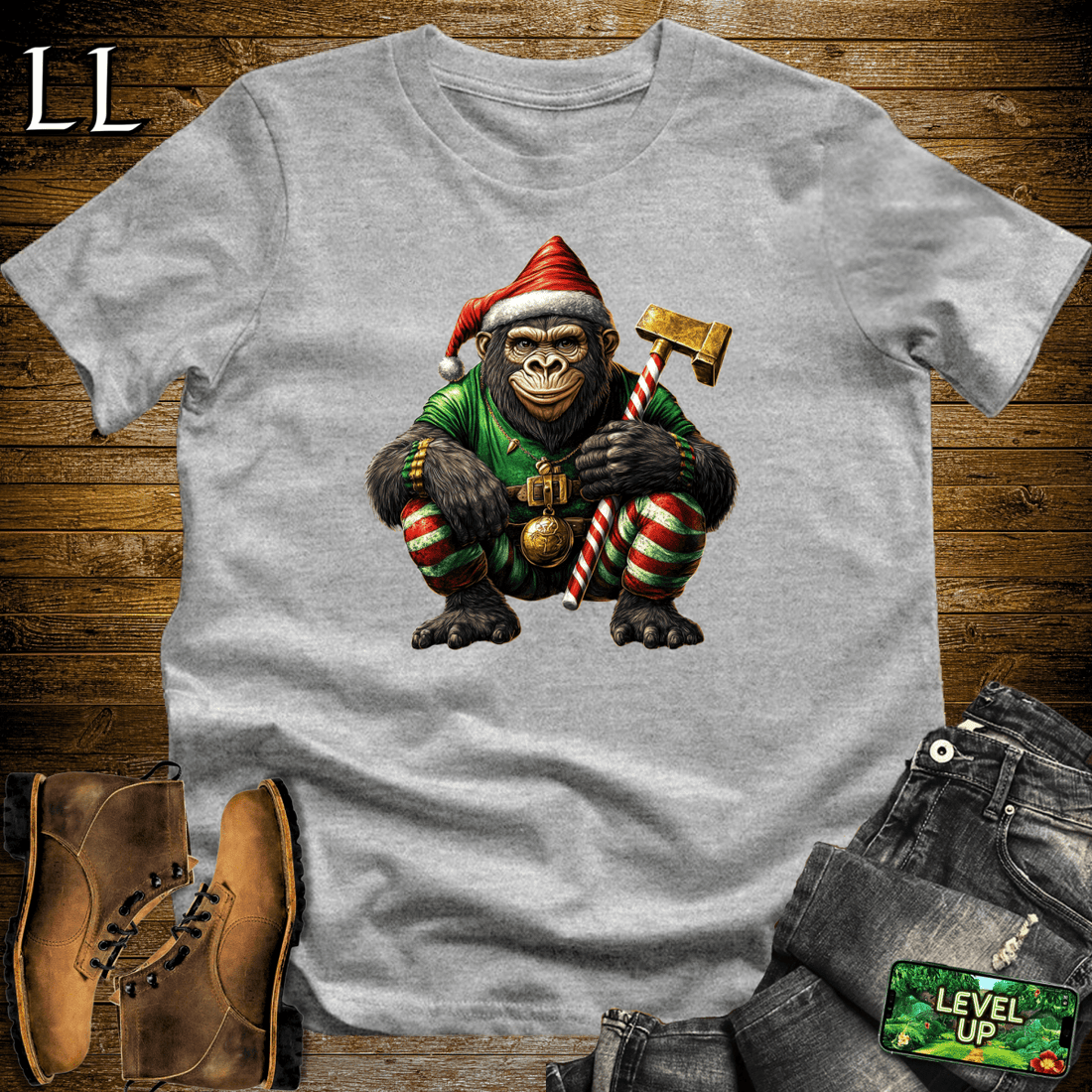 Elf Gorilla Softstyle Tee - Sport Grey - LegacyLayers
