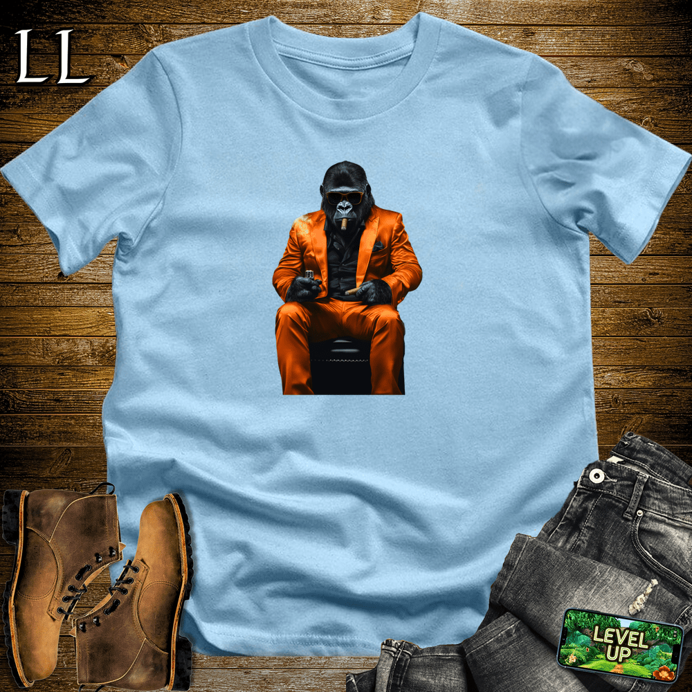 Ember Don Cigar Gorilla Light Blue | Gorilla Graphic Tee