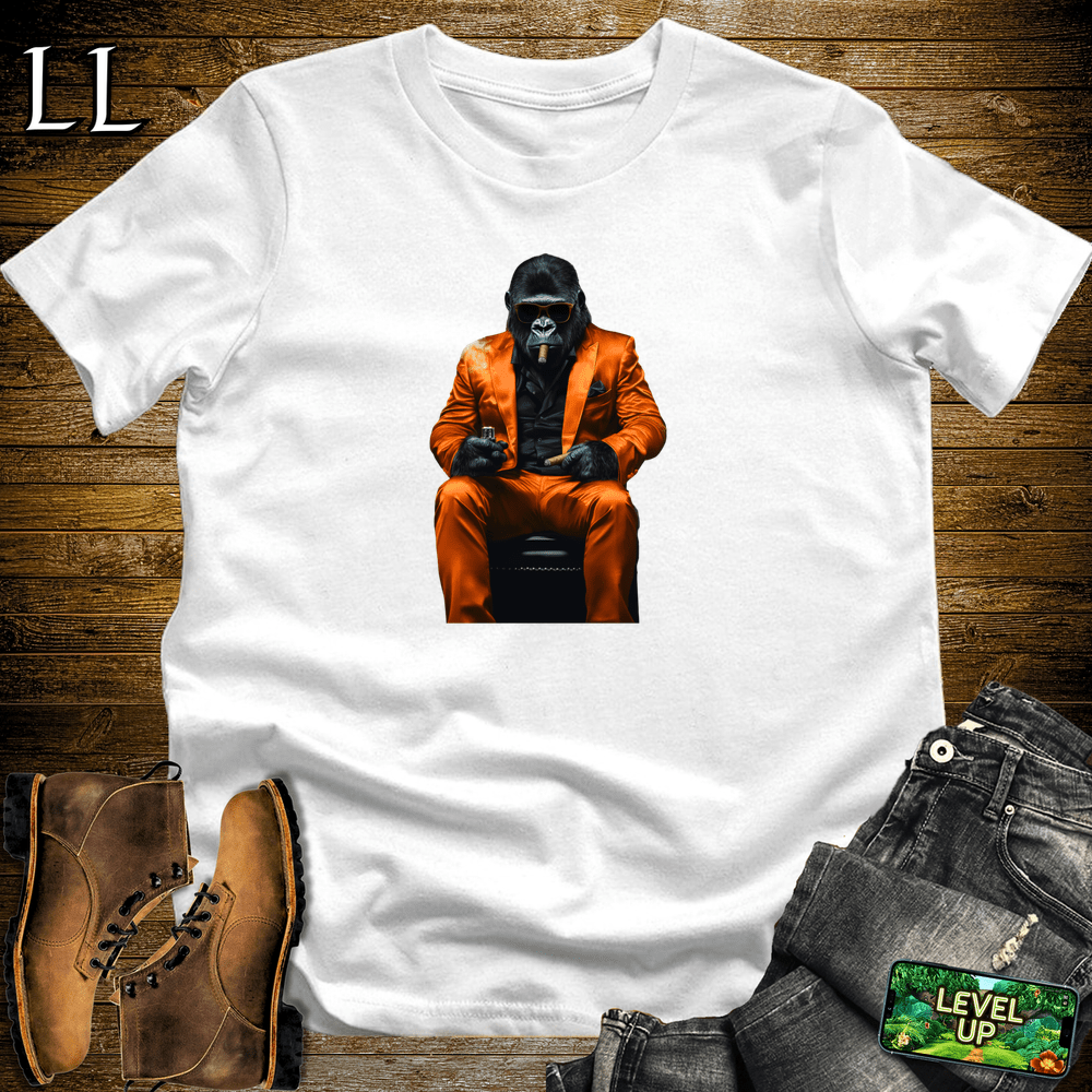 Ember Don Cigar Gorilla White | Gorilla Graphic Tee
