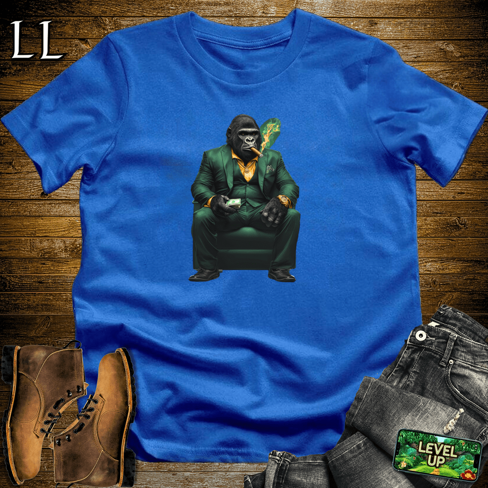 Emerald Boss Cigar Gorilla Royal Blue | Gorilla Graphic Tee