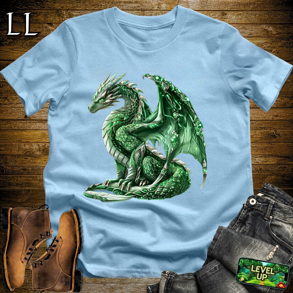 Emerald Dragon Softstyle Tee - Light Blue - LegacyLayers