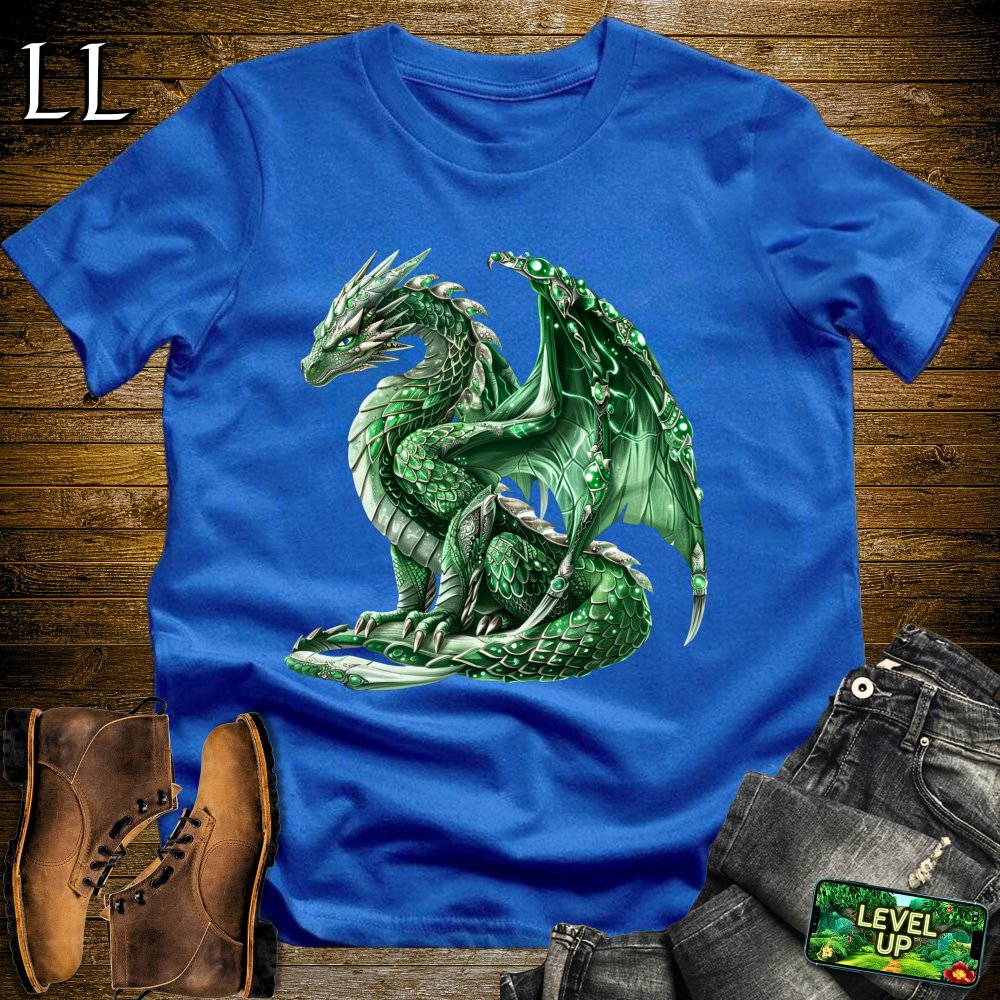 Emerald Dragon Softstyle Tee - Royal - LegacyLayers