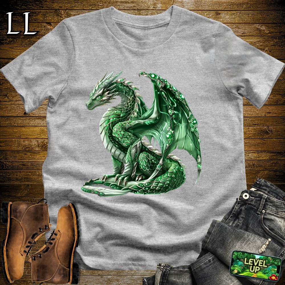 Emerald Dragon Softstyle Tee - Sport Grey - LegacyLayers