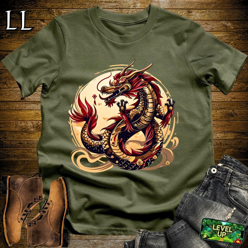 Emperor Dragon Softstyle Tee - Military Green - LegacyLayers