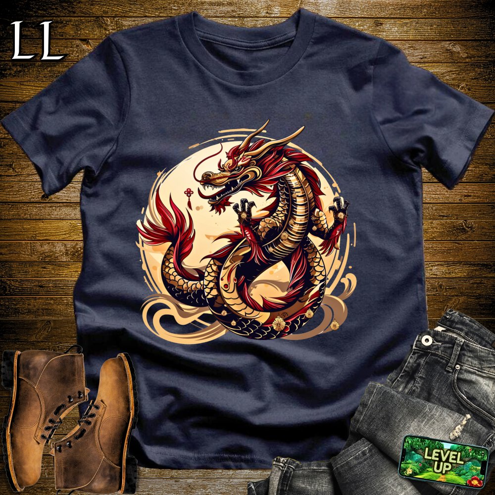 Emperor Dragon Softstyle Tee - Navy - LegacyLayers