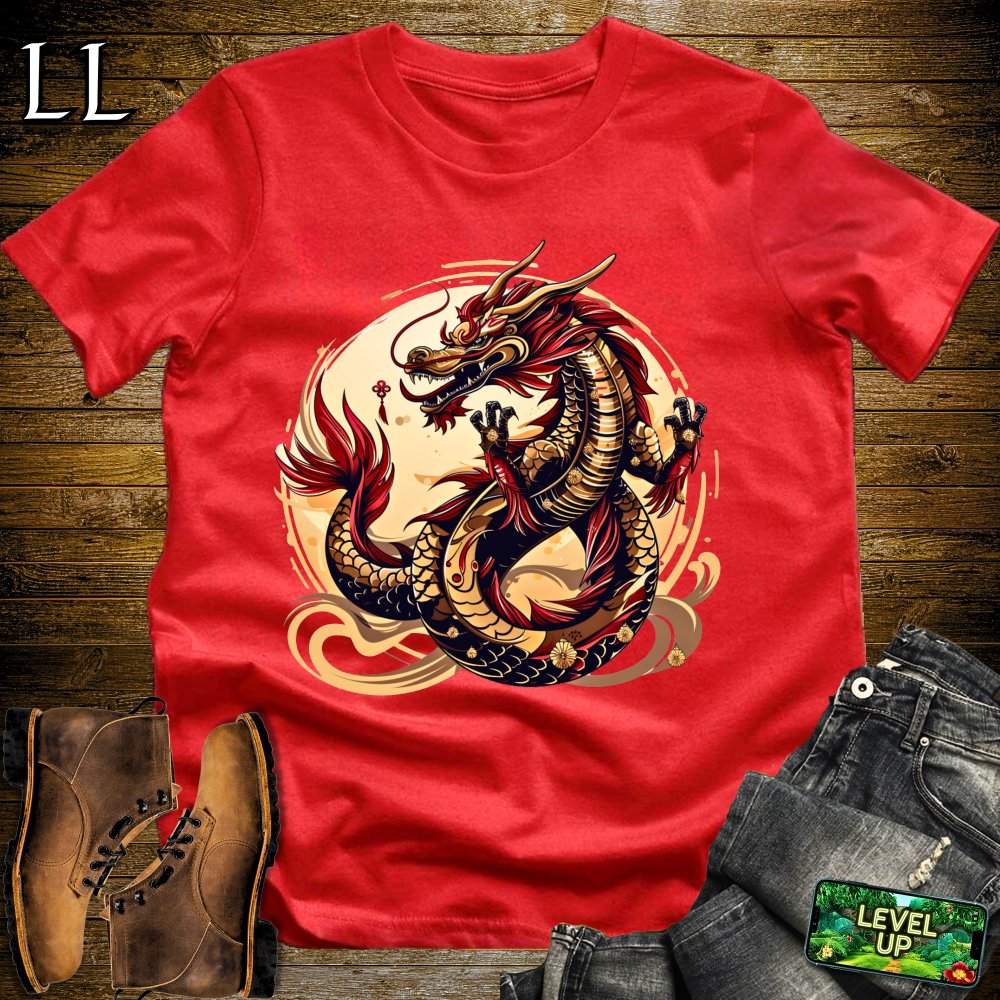 Emperor Dragon Softstyle Tee - Red - LegacyLayers