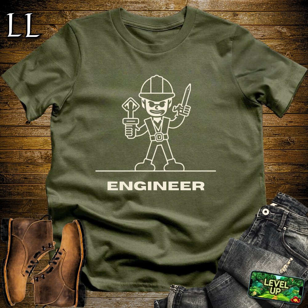 Engineer Softstyle Tee - Military Green - LegacyLayers