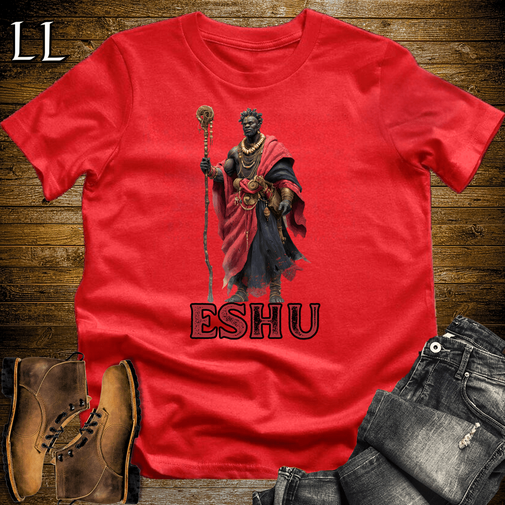 Eshu African God Softstyle Tee - Red - LegacyLayers