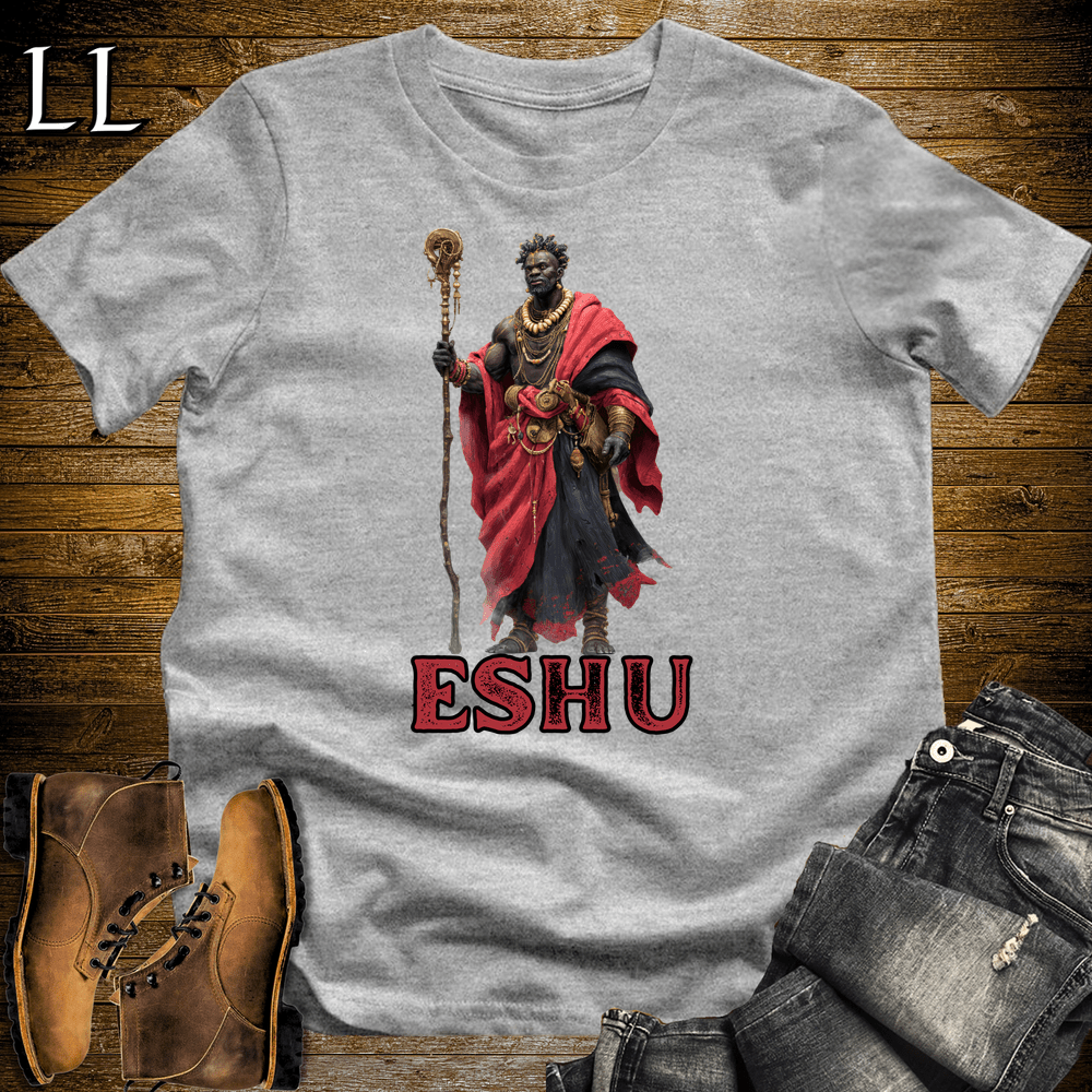 Eshu African God Softstyle Tee - Sport Grey - LegacyLayers