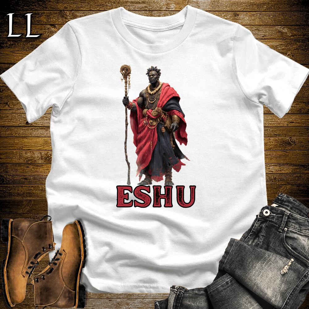 Eshu African God Softstyle Tee - White - LegacyLayers