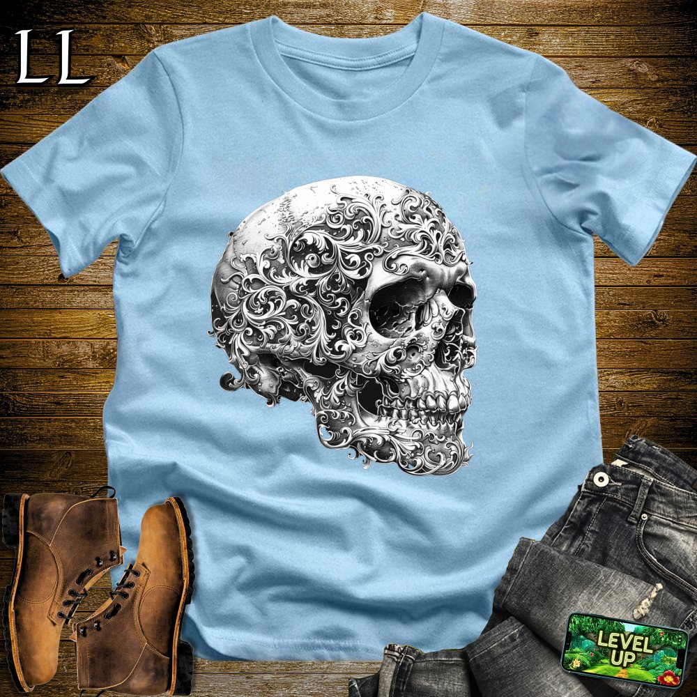 Face Of The Grim Reaper Softstyle Tee - Light Blue - LegacyLayers