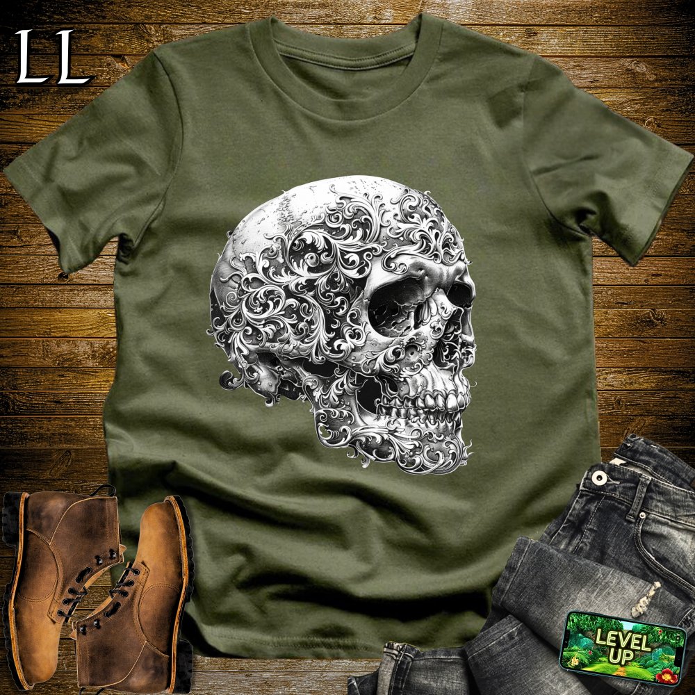 Face Of The Grim Reaper Softstyle Tee - Military Green - LegacyLayers