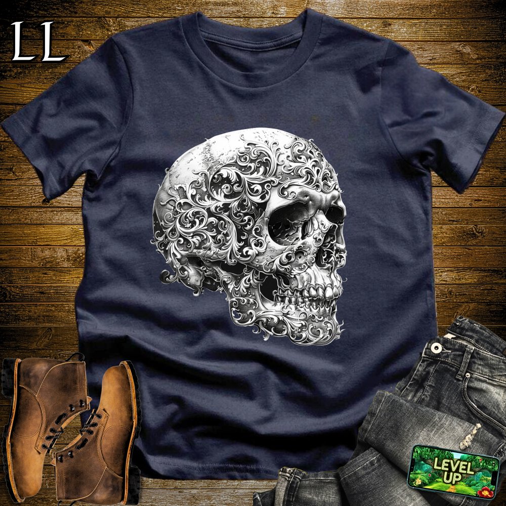 Face Of The Grim Reaper Softstyle Tee - Navy - LegacyLayers