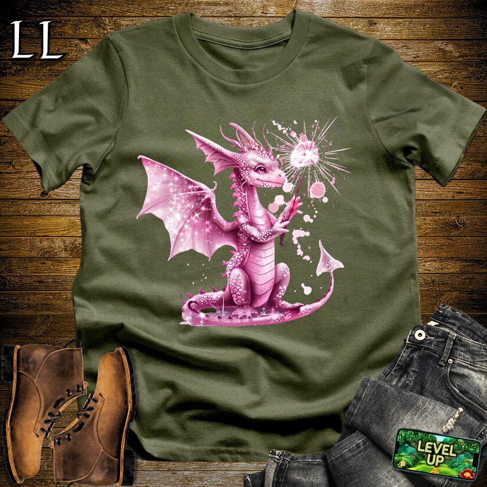 Fairy Dragon Softstyle Tee - Military Green - LegacyLayers