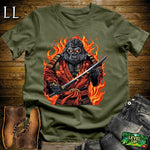 Fire Gorilla Samurai Navy | Intense Warrior Tee