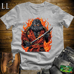 Fire Gorilla Samurai Sport Grey | Intense Warrior Tee