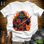 Fire Gorilla Samurai Military Green | Intense Warrior Tee