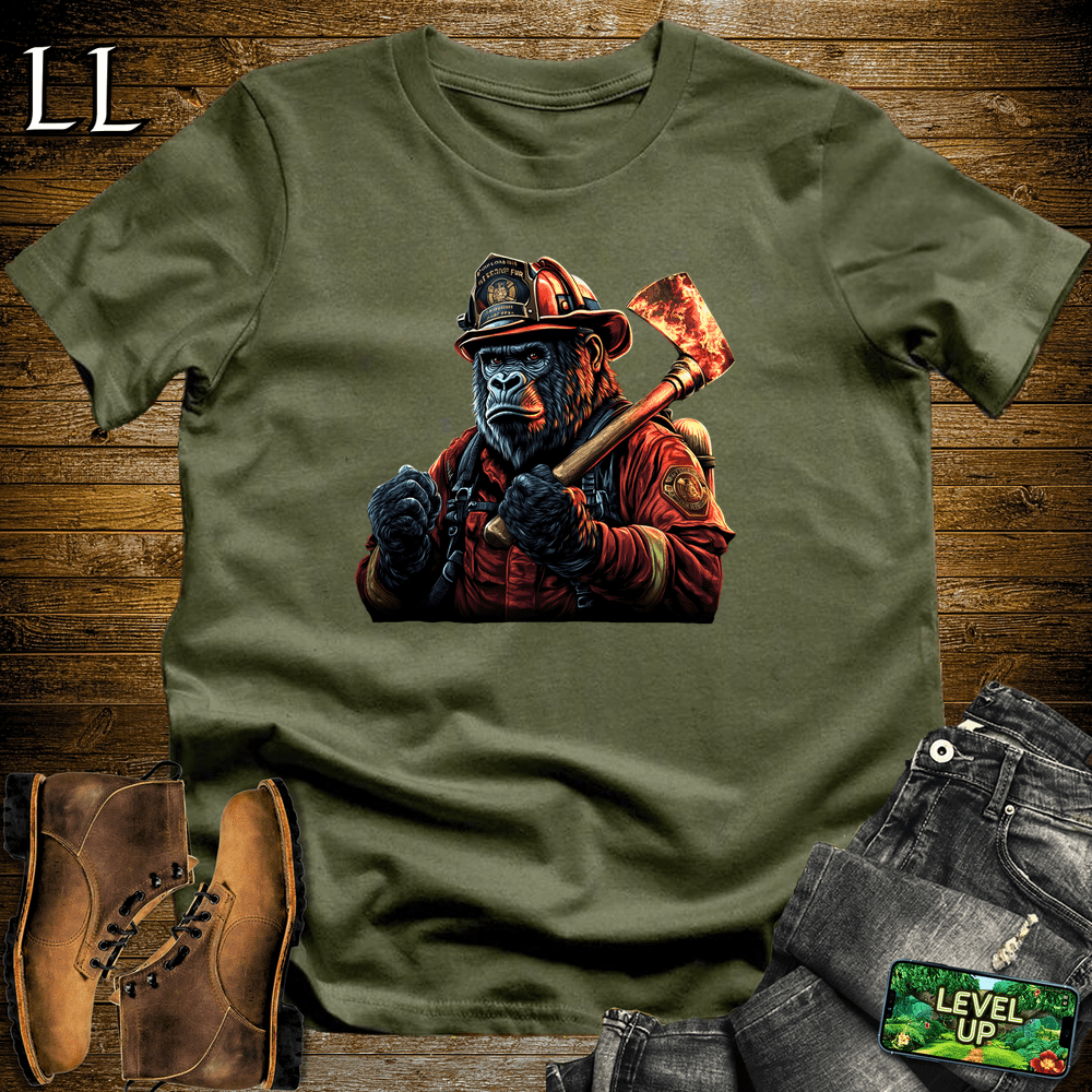 Firefighter Gorilla Military Green | Heroic Tee
