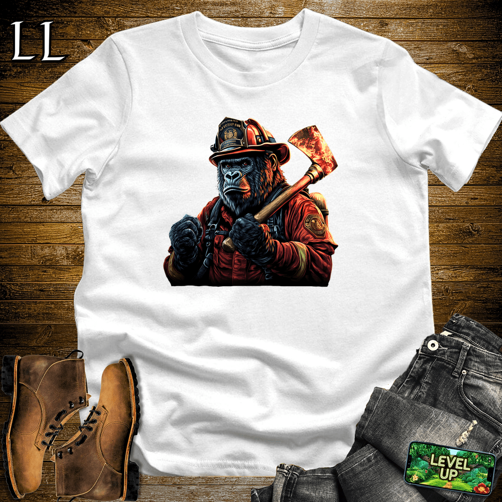 Firefighter Gorilla - White - LegacyLayers
