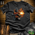 Flamethrower Gorilla Softstyle Tee Black | Fire Shirt