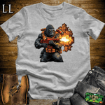 Flamethrower Gorilla Softstyle Tee Sport Grey | Fire Shirt