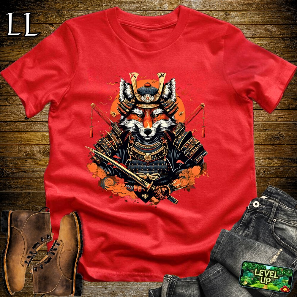 Fox Samurai Softstyle Tee - Red - LegacyLayers