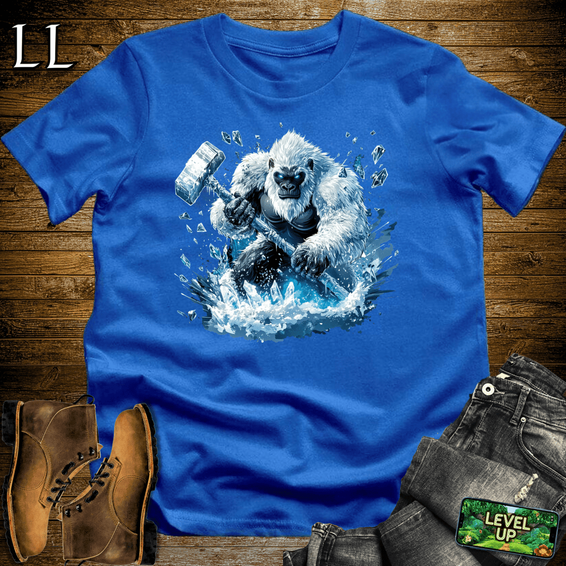 Frozen Gorilla Softstyle Tee Royal Blue | Ice Lover Shirt