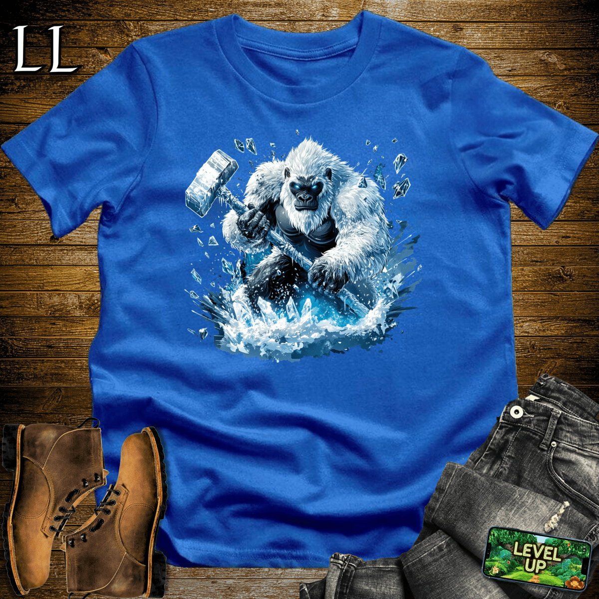 Frozen Gorilla Softstyle Tee - Royal - LegacyLayers