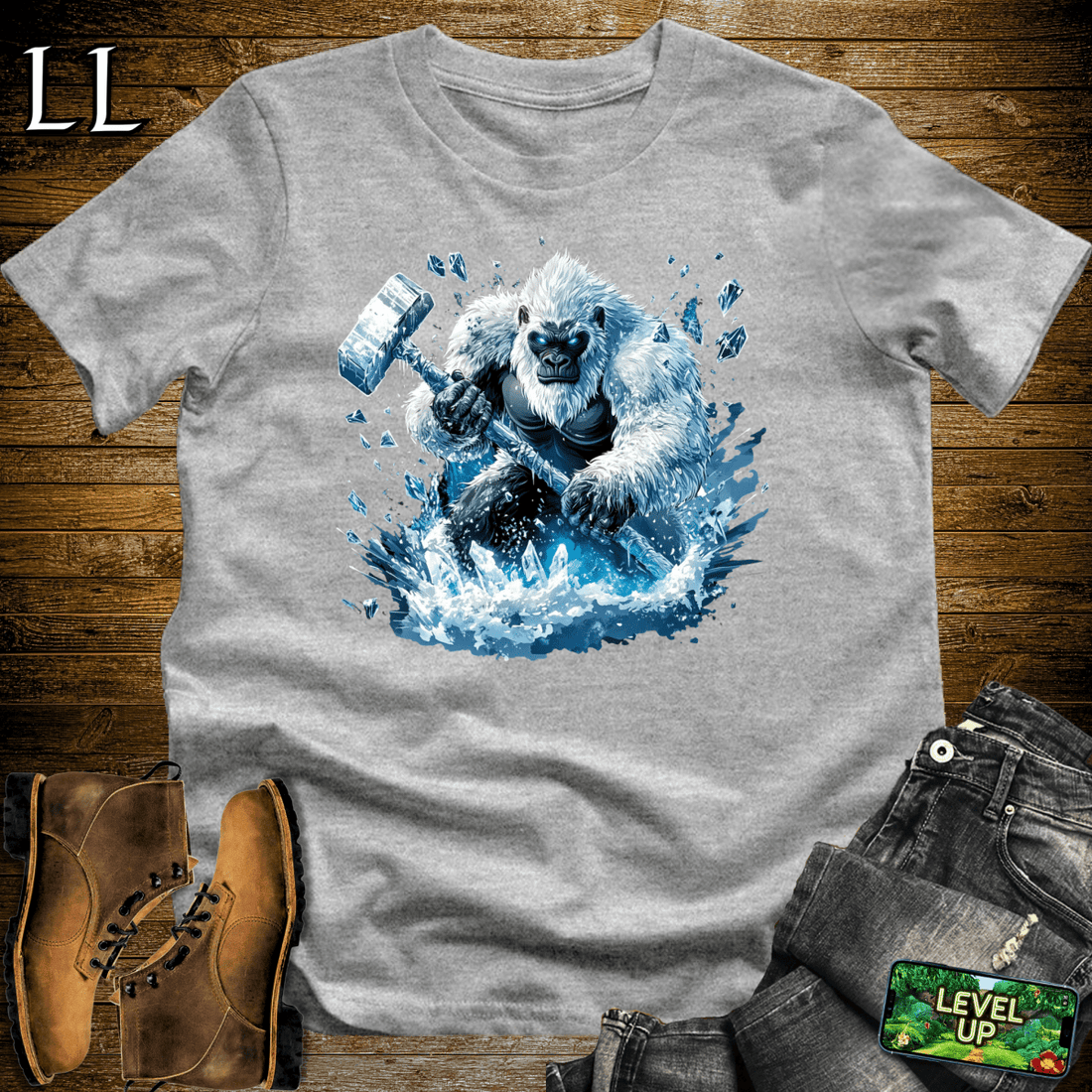 Frozen Gorilla Softstyle Tee Sport Grey | Ice Lover Shirt
