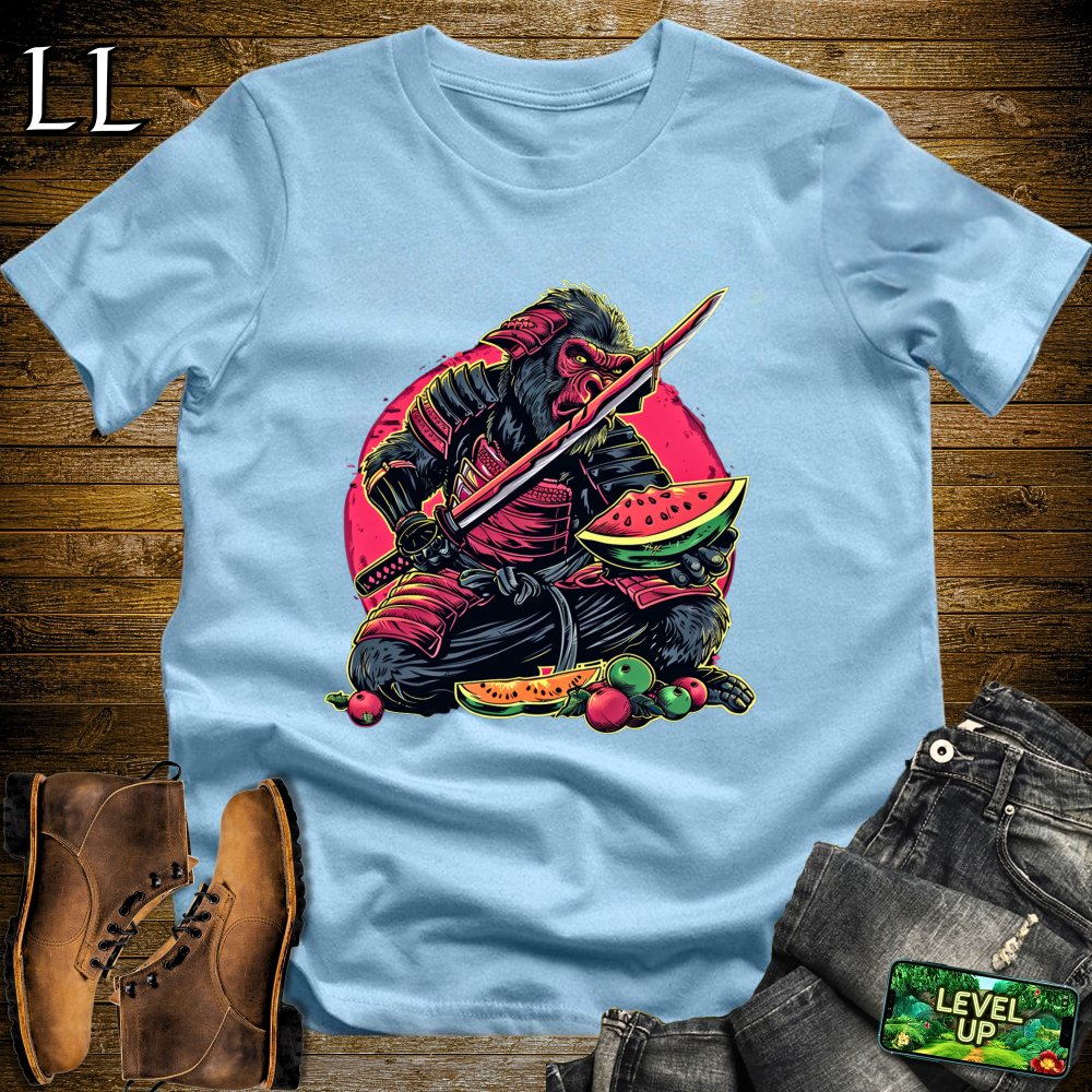 Fruit Monkey Samurai Black | Playful Warrior Tee
