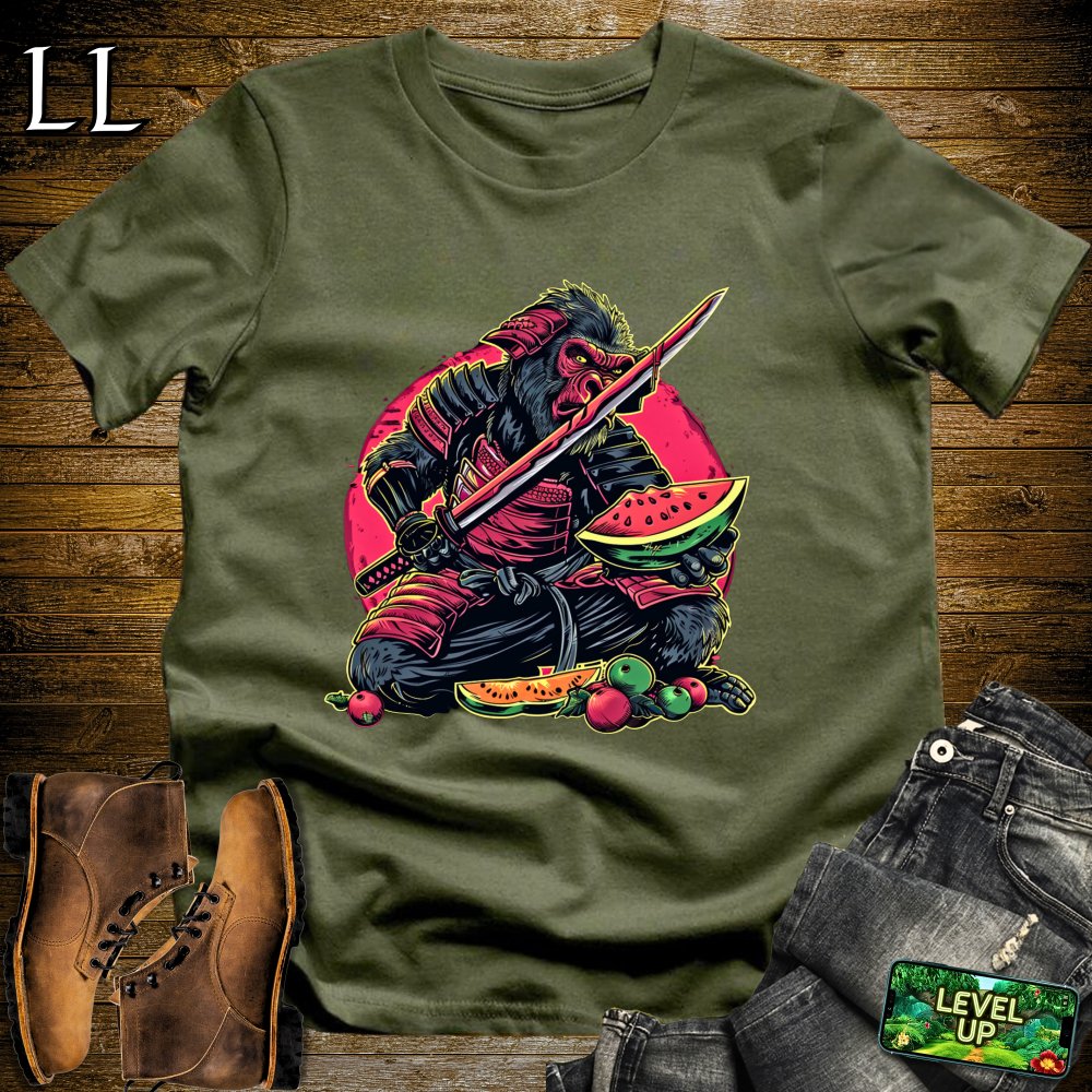 Fruit Monkey Samurai Softstyle Tee - Military Green - LegacyLayers