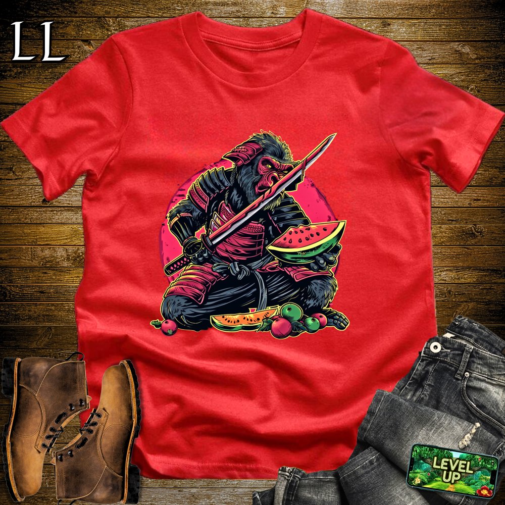 Fruit Monkey Samurai Softstyle Tee - Red - LegacyLayers