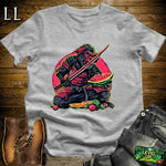Fruit Monkey Samurai Sport Grey | Playful Warrior Tee