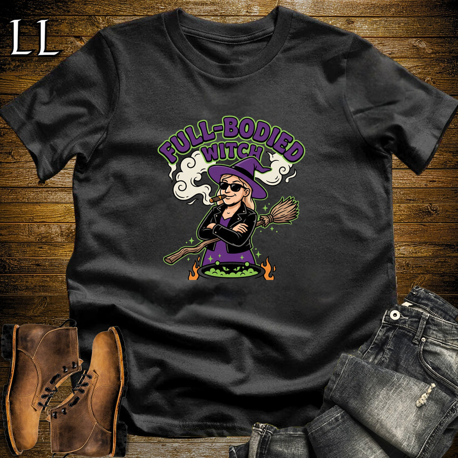 Full-Bodied Witch Maduro Cigar White Woman T-Shirt Black | Witch Maduro Cigar Shirt