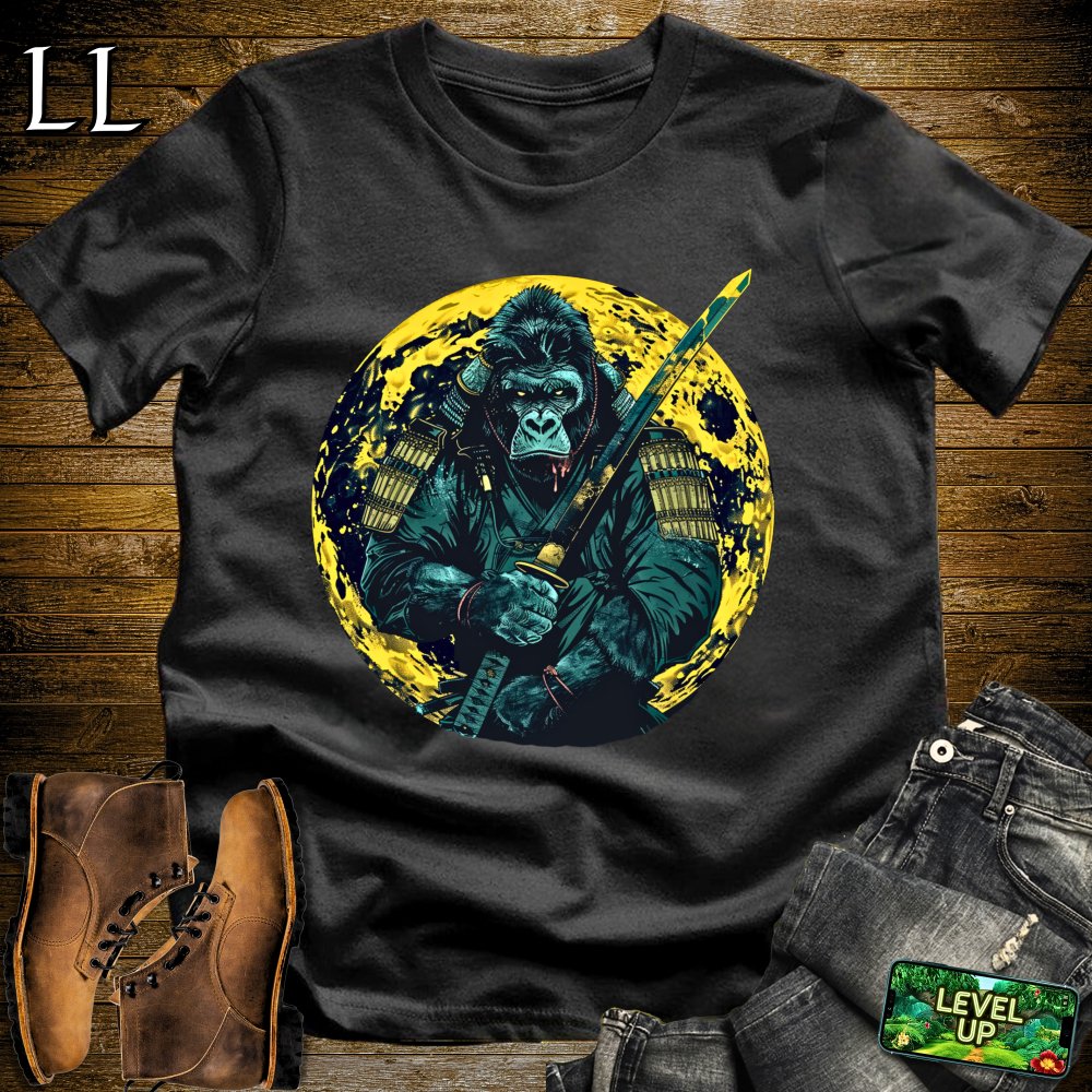 Full Moon Gorilla Samurai Softstyle Tee - Black - LegacyLayers