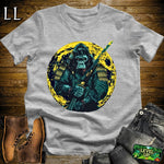 Full Moon Gorilla Samurai Sport Grey | Mystical Warrior Tee