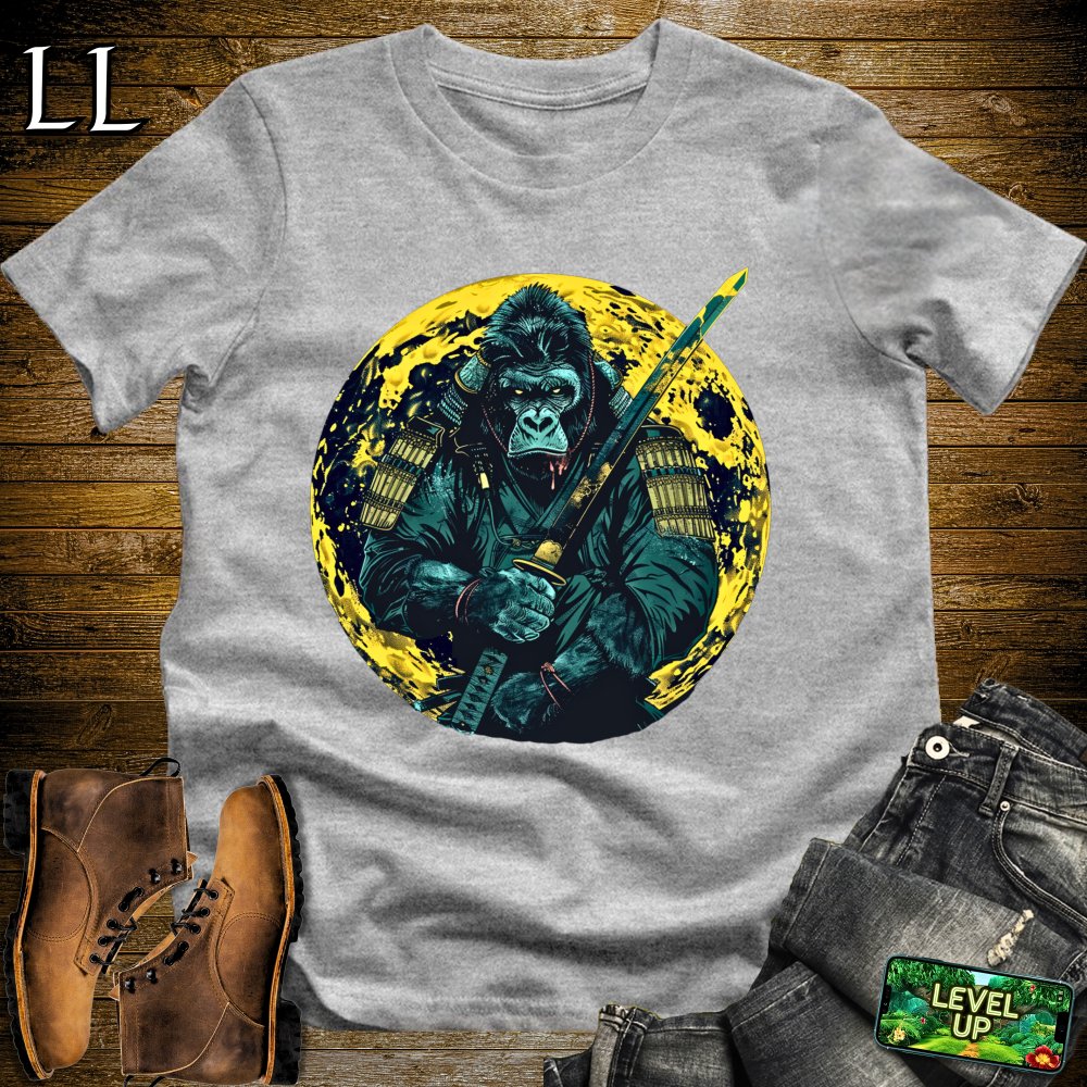 Full Moon Gorilla Samurai Softstyle Tee - Sport Grey - LegacyLayers