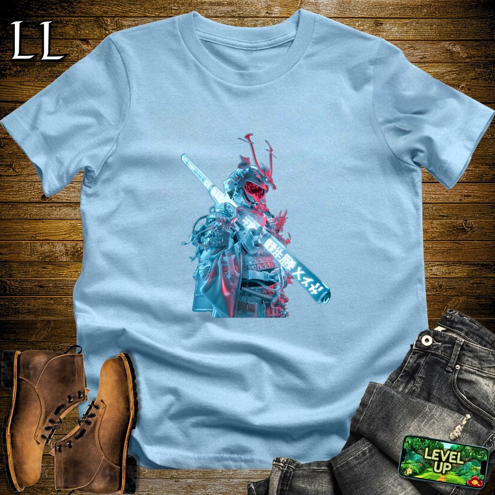 Future Samurai Warrior Softstyle Tee - Light Blue - LegacyLayers