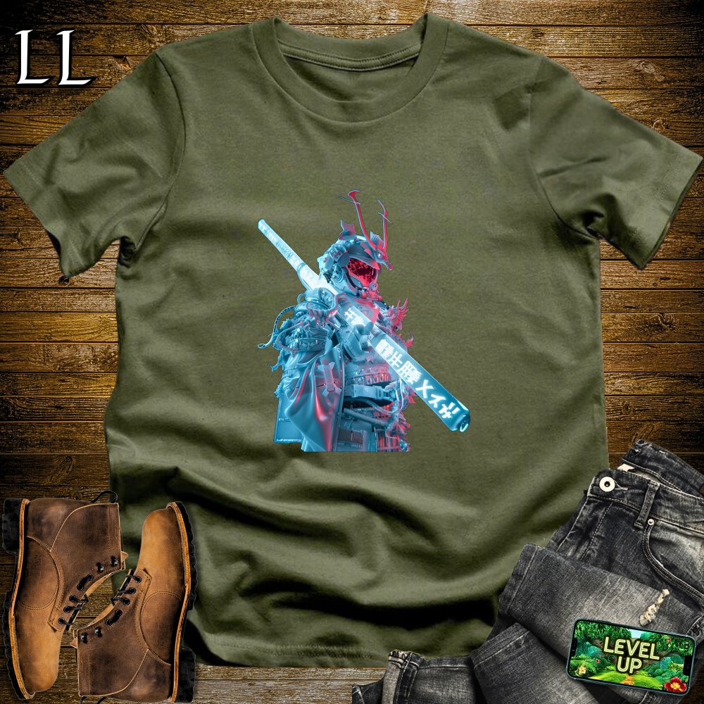 Future Samurai Warrior Softstyle Tee - Military Green - LegacyLayers