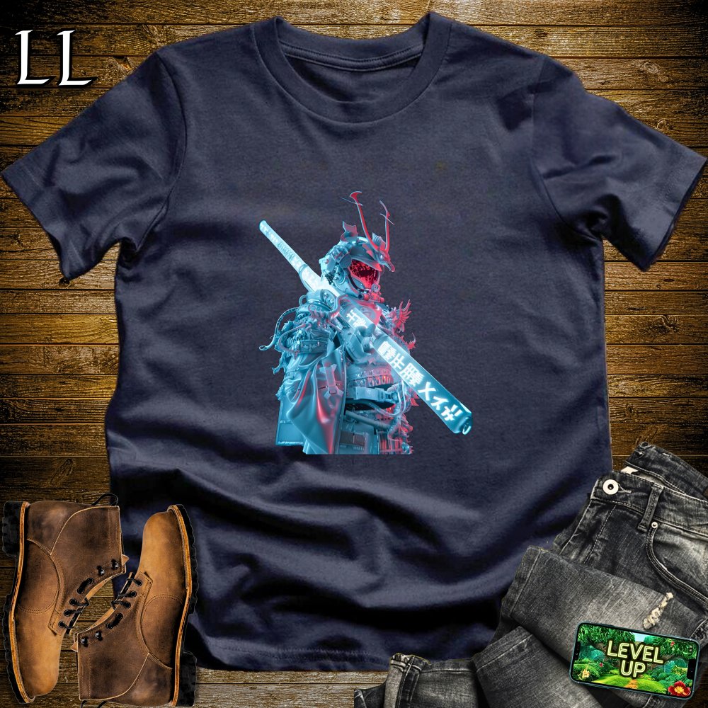 Future Samurai Warrior Softstyle Tee - Navy - LegacyLayers