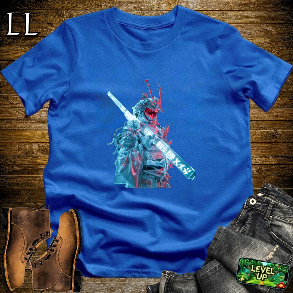 Future Samurai Warrior Softstyle Tee Royal Blue | Samurai Tee