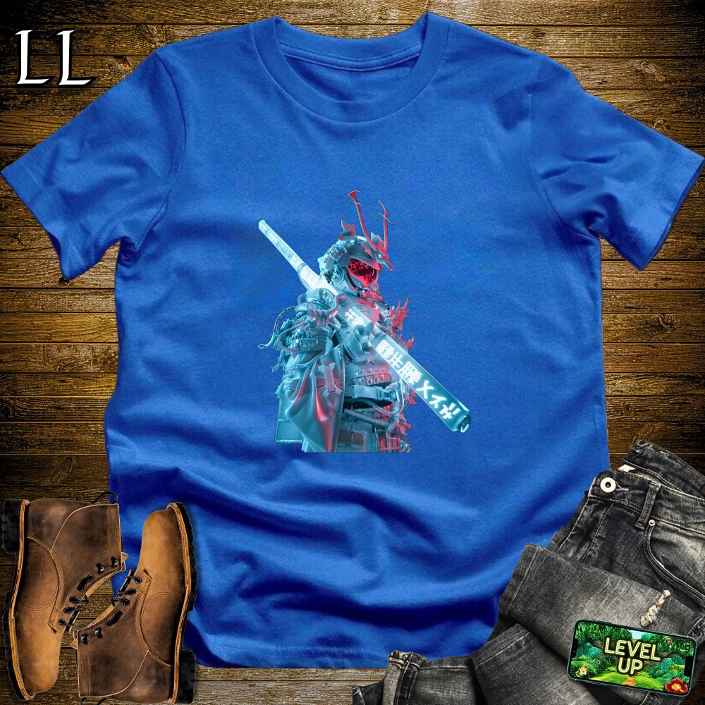 Future Samurai Warrior Softstyle Tee - Royal - LegacyLayers