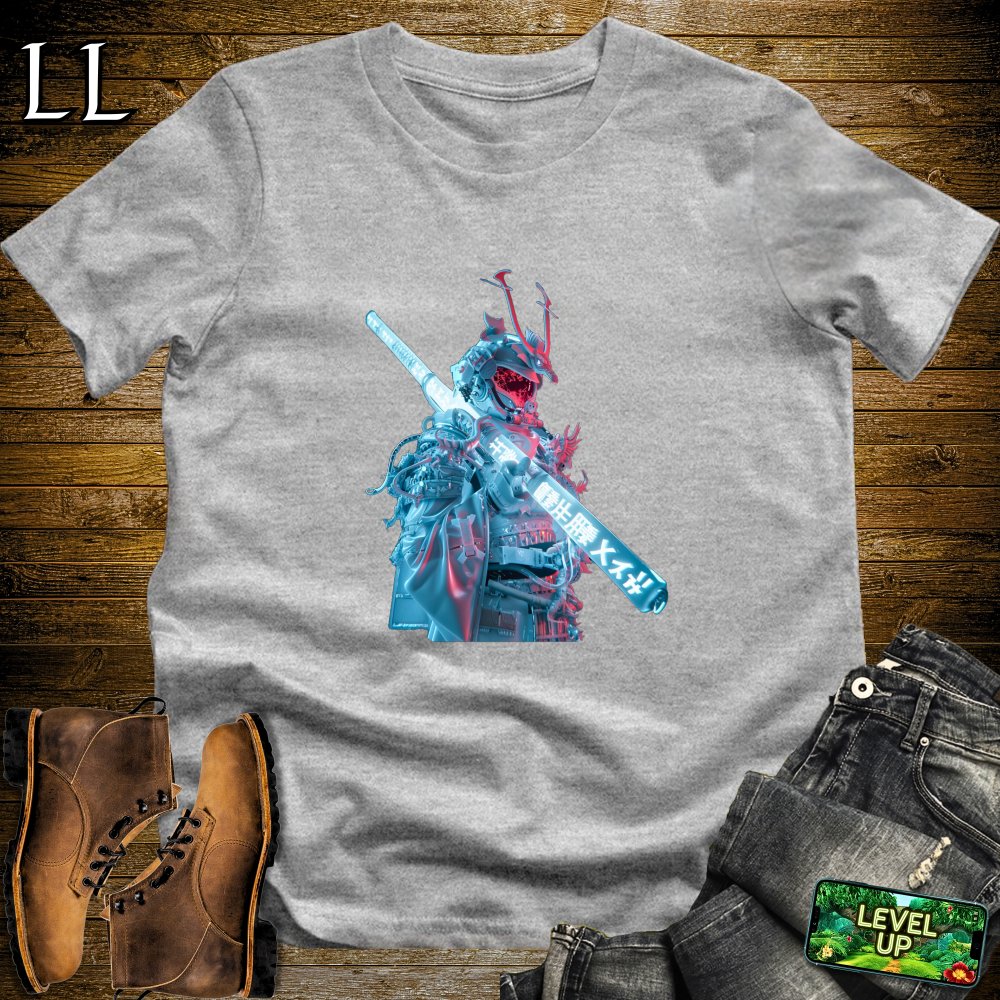 Future Samurai Warrior Softstyle Tee - Sport Grey - LegacyLayers