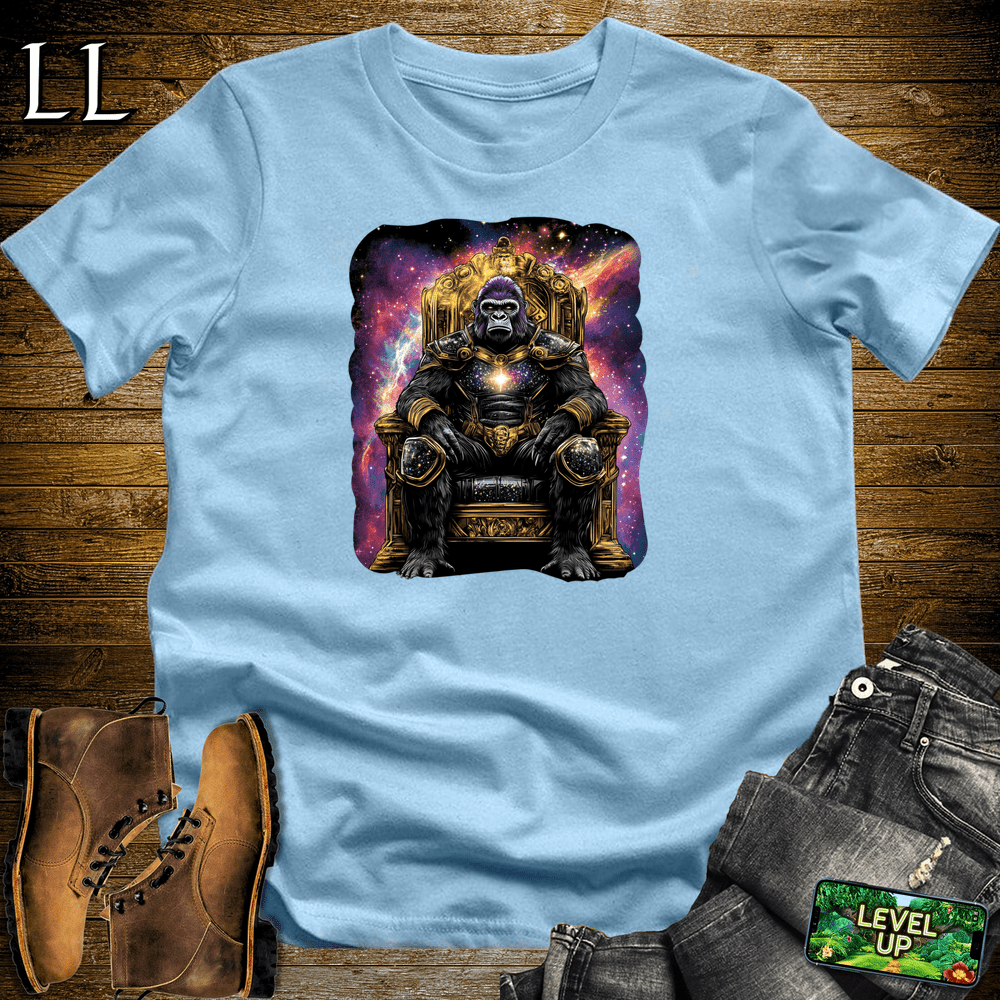 Galactic Emperor Gorilla Light Blue | Cosmic Space Gorilla Shirt