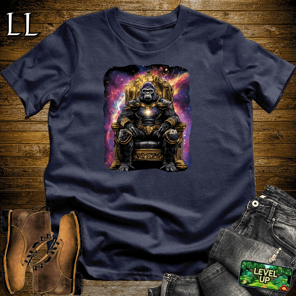Galactic Emperor Gorilla Navy | Cosmic Space Gorilla Shirt