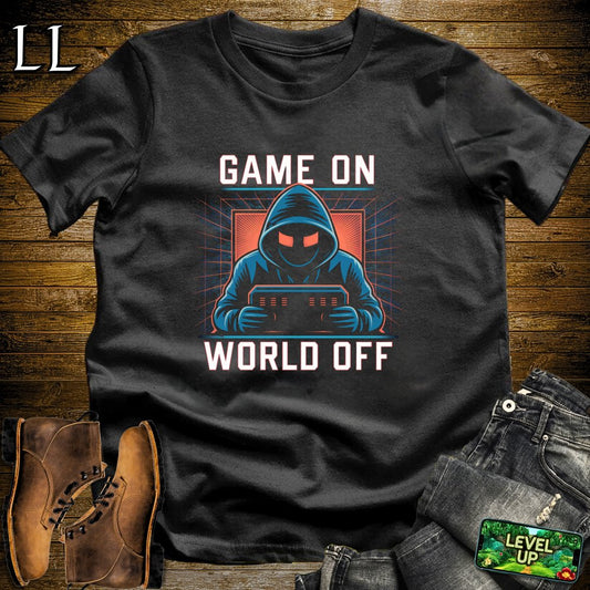 Game On World Off Softstyle Tee - Black - LegacyLayers