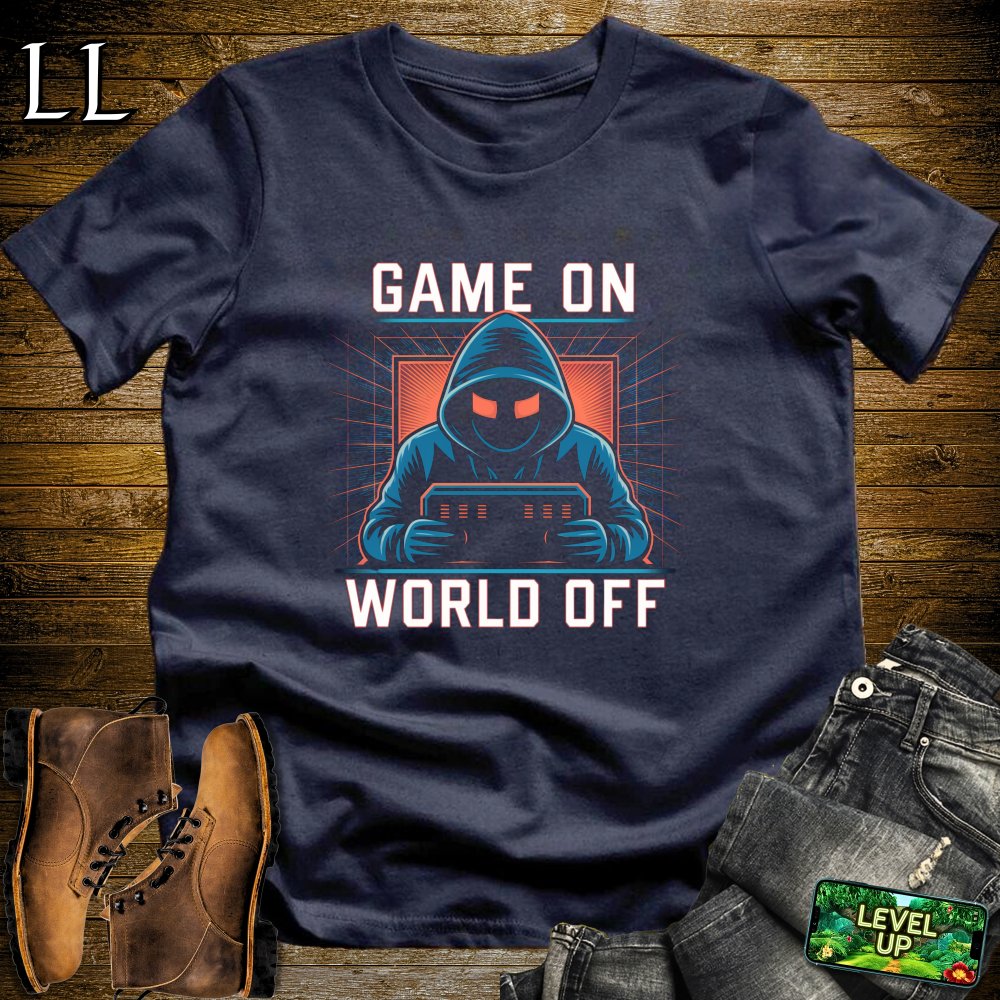 Game On World Off Softstyle Tee - Navy - LegacyLayers